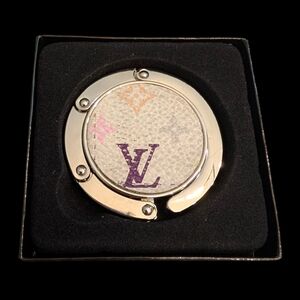 Louis Vuitton Handbag Hook Silver and Purple